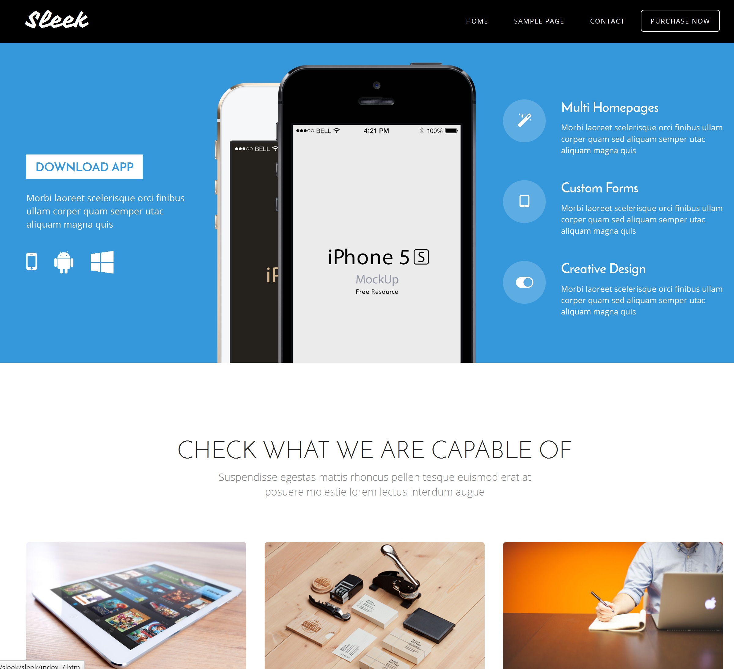 HTML Bootstrap Design Theme