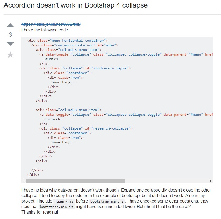 Bootstrap collapse  question