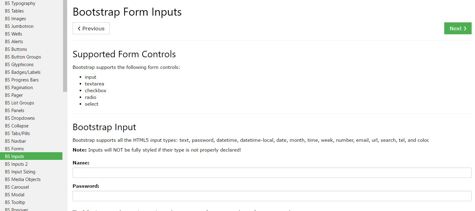 Bootstrap input  short training