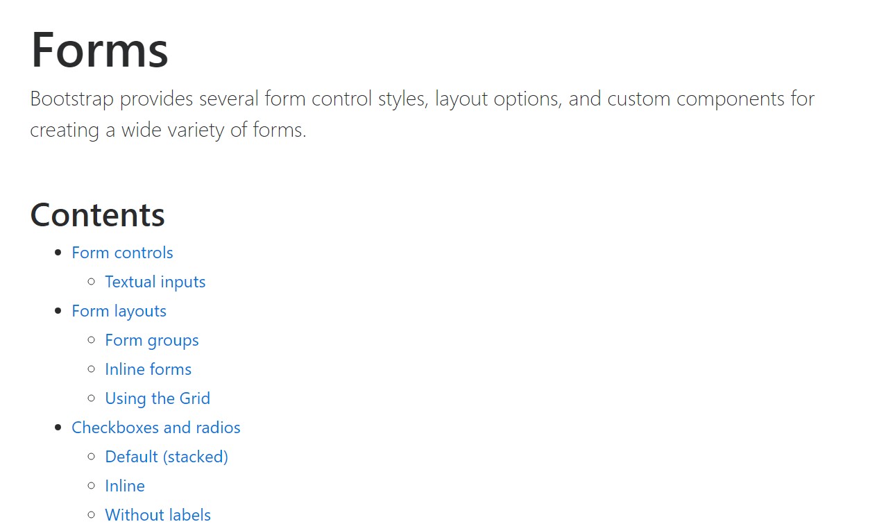  Application of the label in in Bootstrap Forms:  authoritative documentation