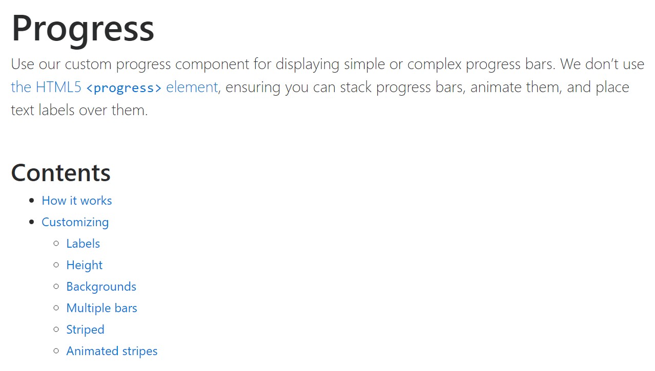 Bootstrap progress bar  main  records