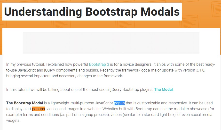 Another  valuable  information  concerning Bootstrap Modal Popup