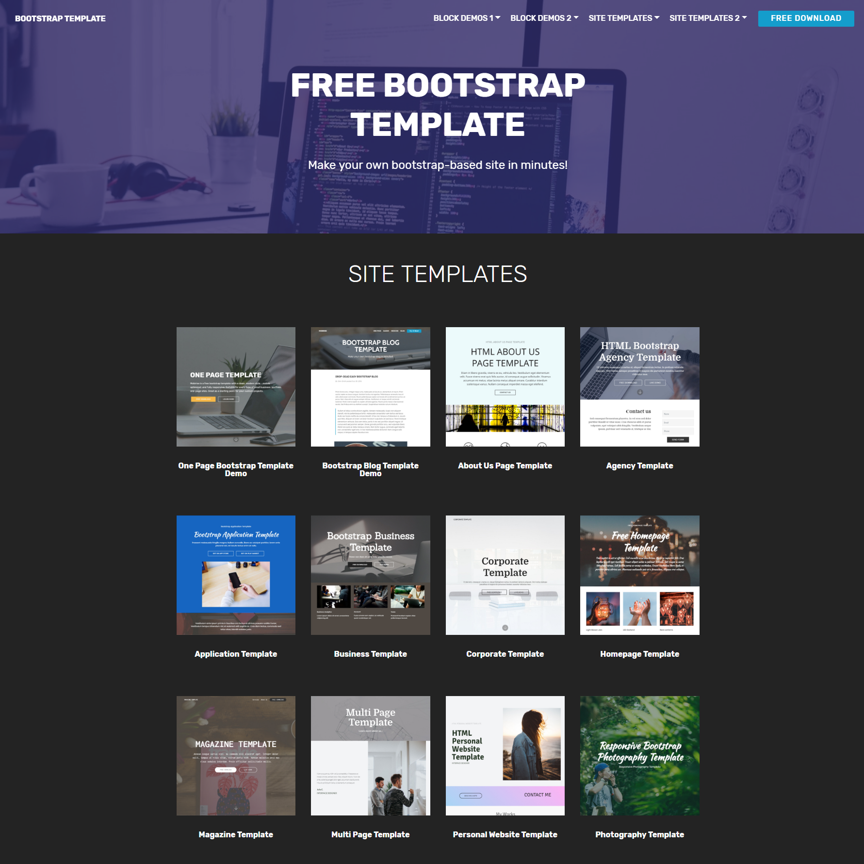 HTML5 Bootstrap Themes