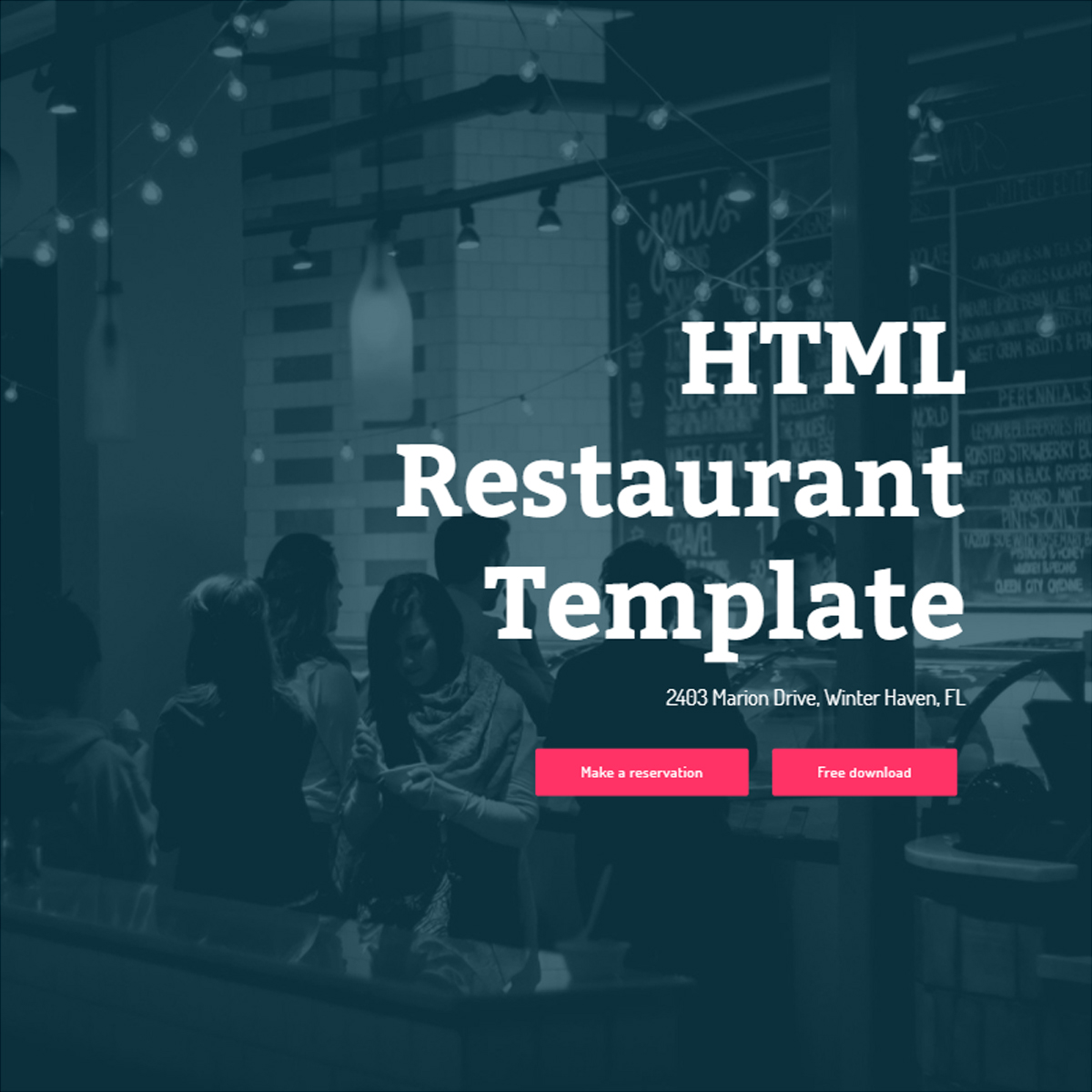 Free Bootstrap Restaurant Templates