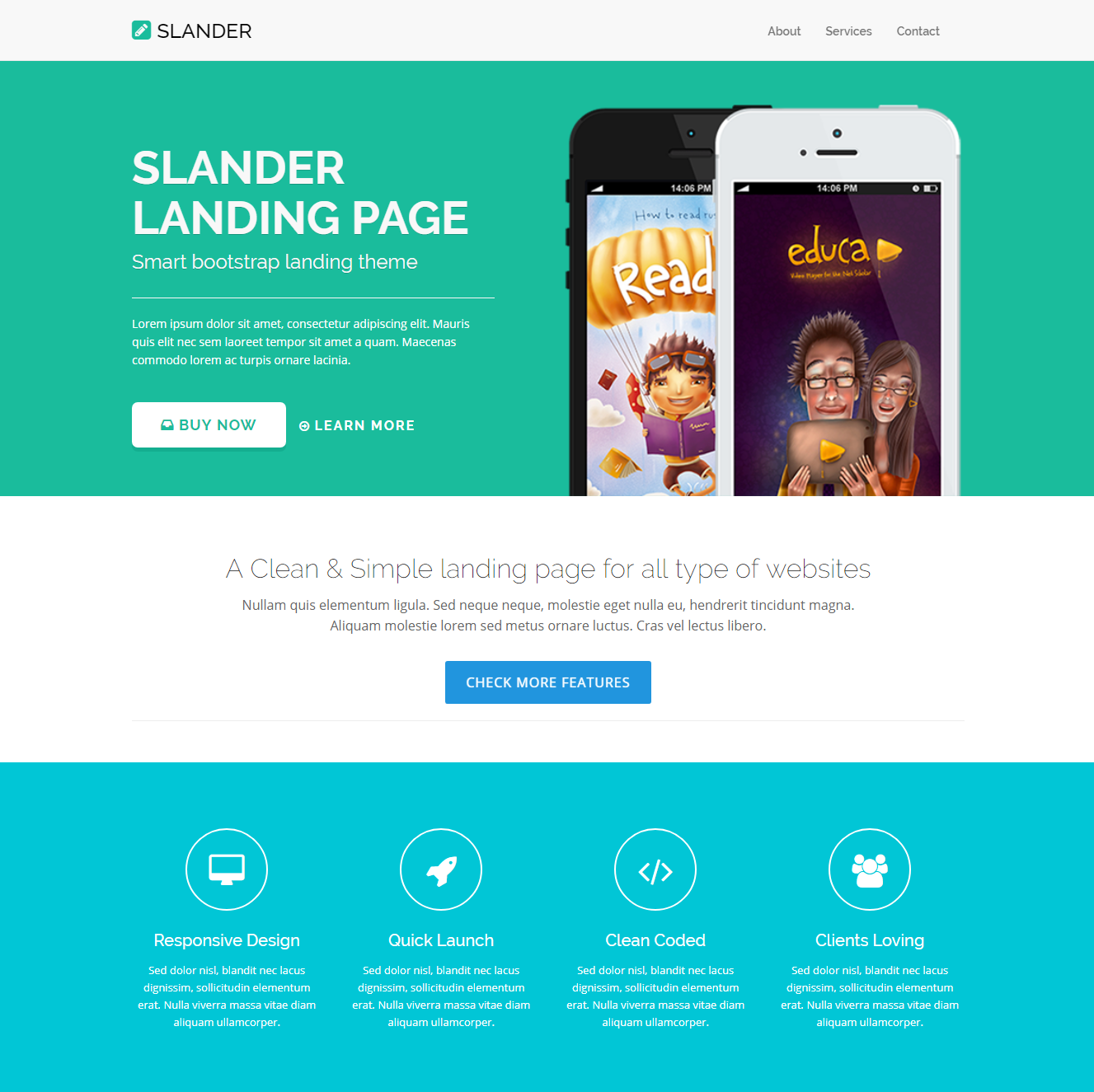 Responsive Bootstrap Slander Templates