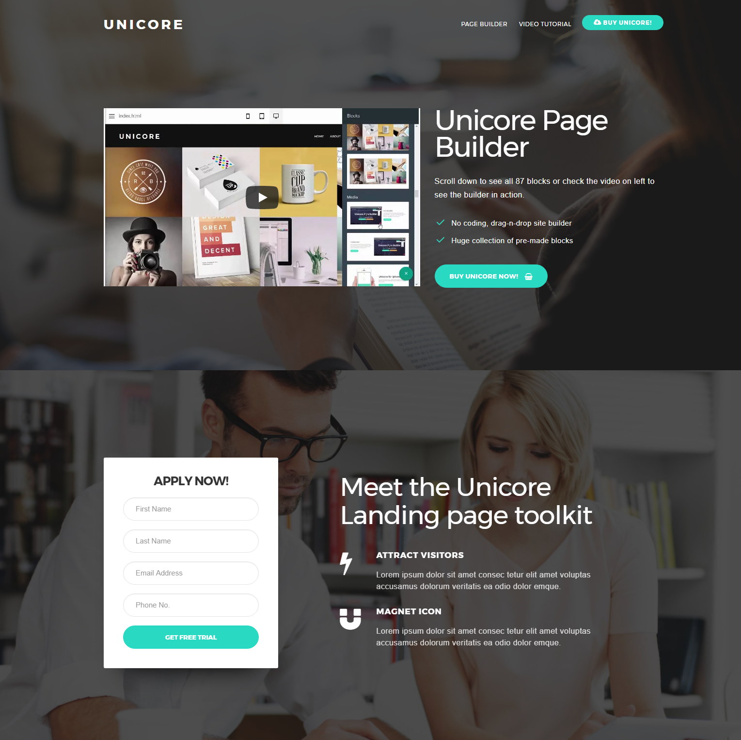 Responsive Bootstrap Unicore Themes