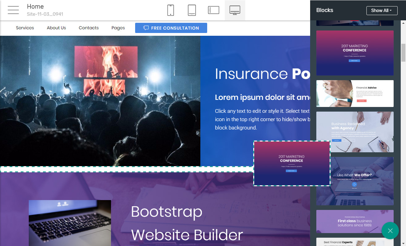 Bootstrap Website Builder