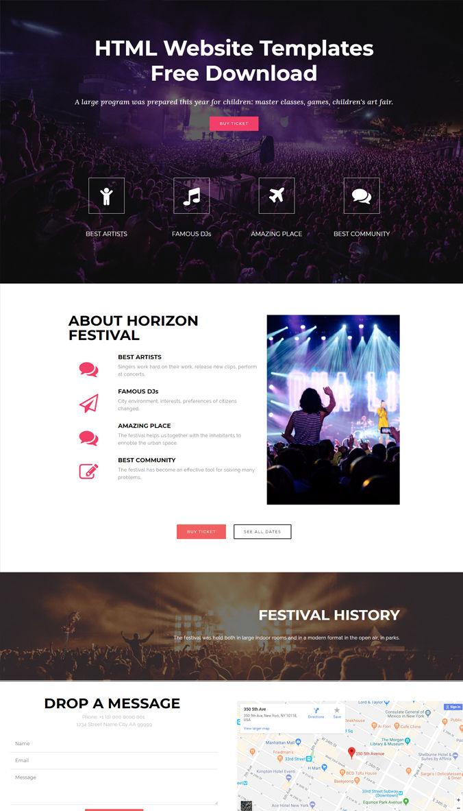 Sample Website Template