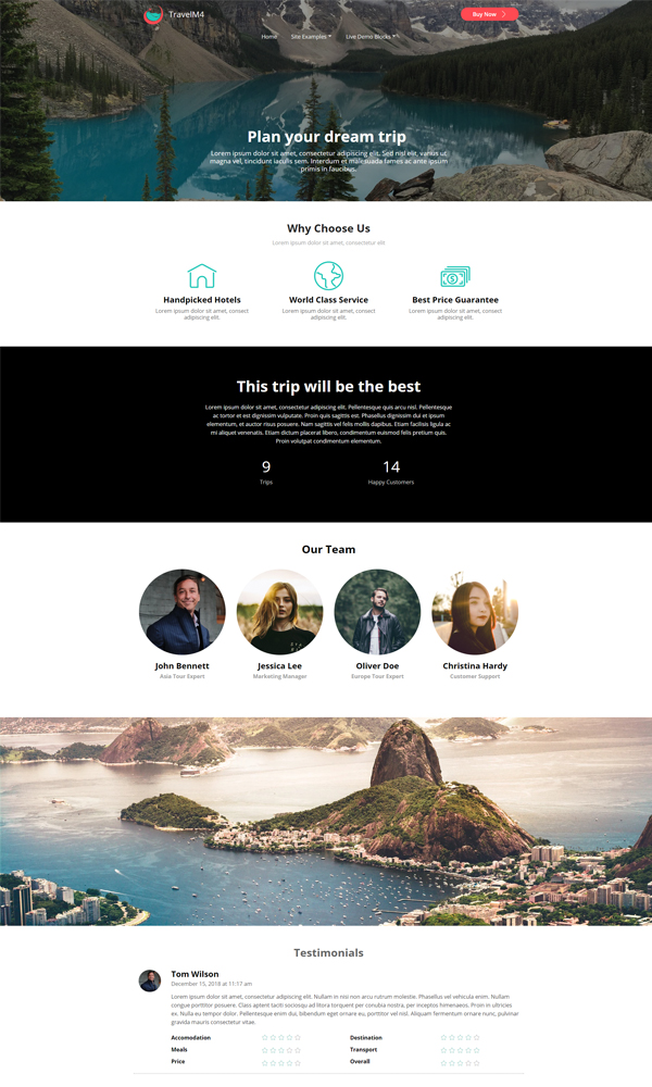 Travel Website Template Demo